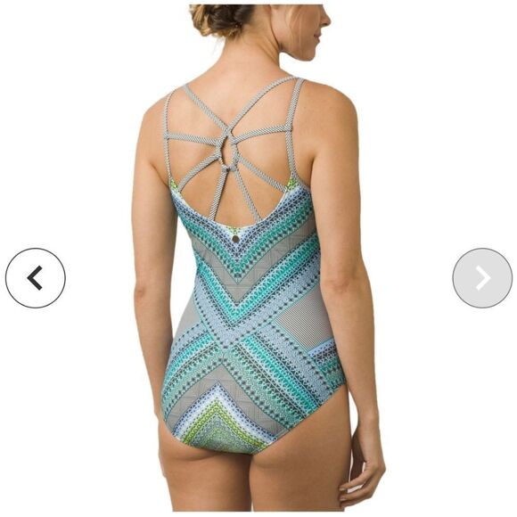 PrAna Dreaming One Piece Swimsuit Strappy Back Size Small - Picture 2 of 4